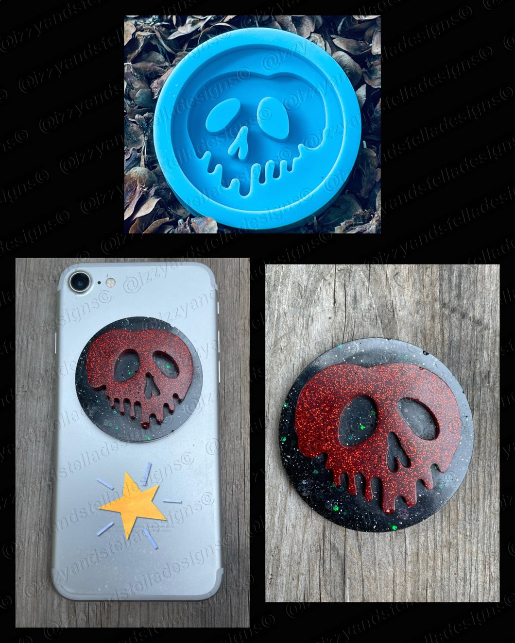 Rotten Apples: Phone Grips/ Badge Reels, Silicone Molds