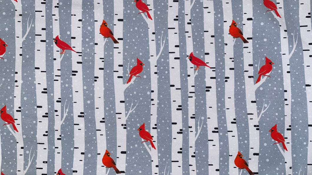 Cardinals on Birch: Fabric Cuts, CW